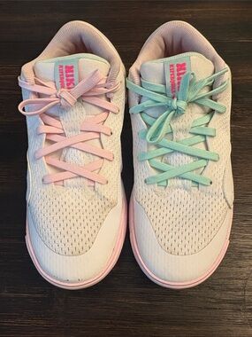 Nike Kids' Pastel Dual-Lace Sneakers in Pink & Mint